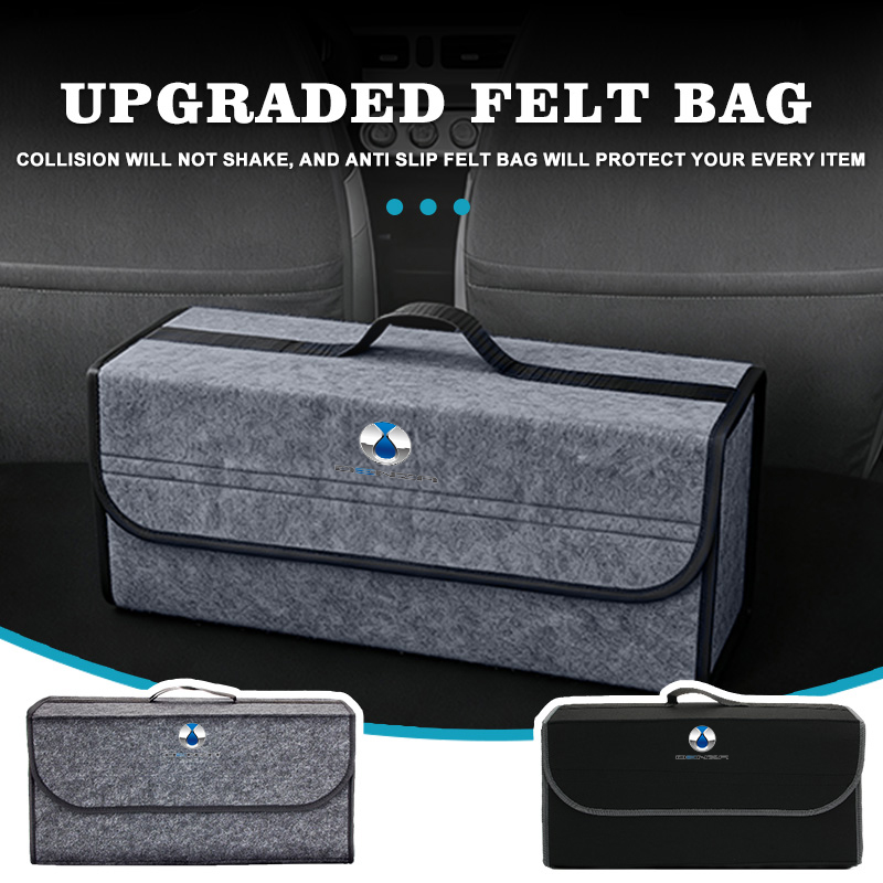 Car Trunk Organizer Foldable Storage Box - Organizer Pieghevole in Feltro per Bagagliaio
