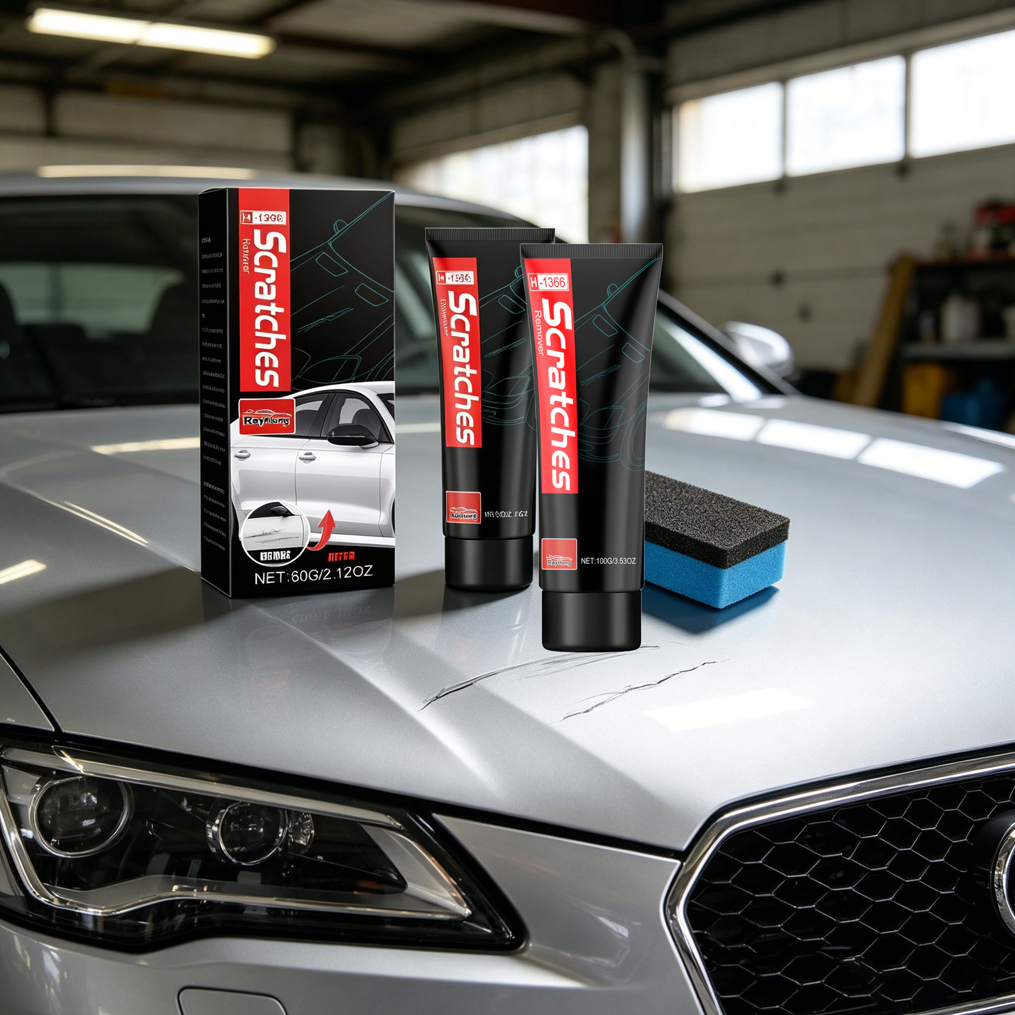 Car Scratch Repair Polishing Wax Paste - Pasta per Rimozione Graffi Auto, Ripara