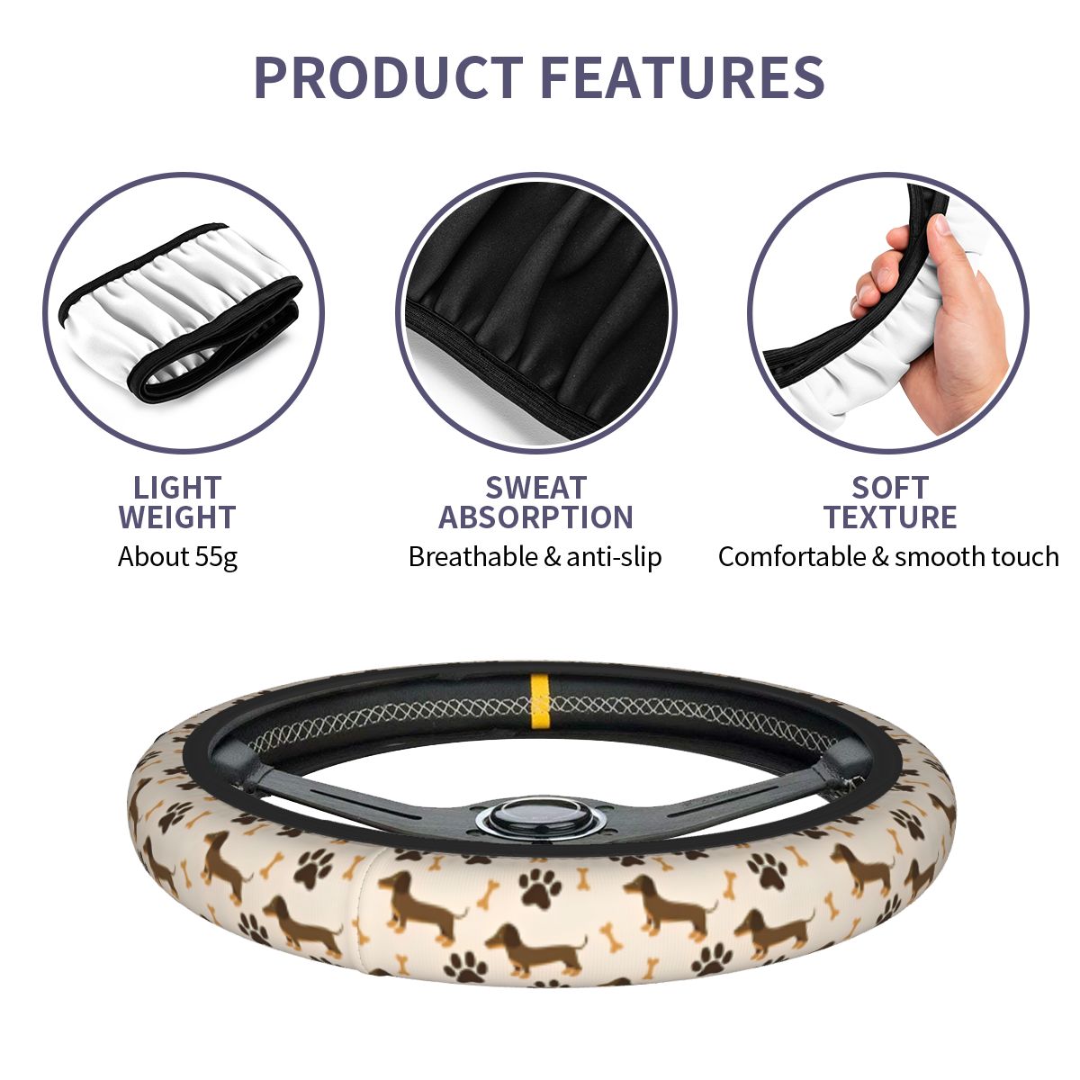 Simpatico coprivolante per aut - Car Steering Wheel Cover Anti Slip Breathable recensione e prezzo