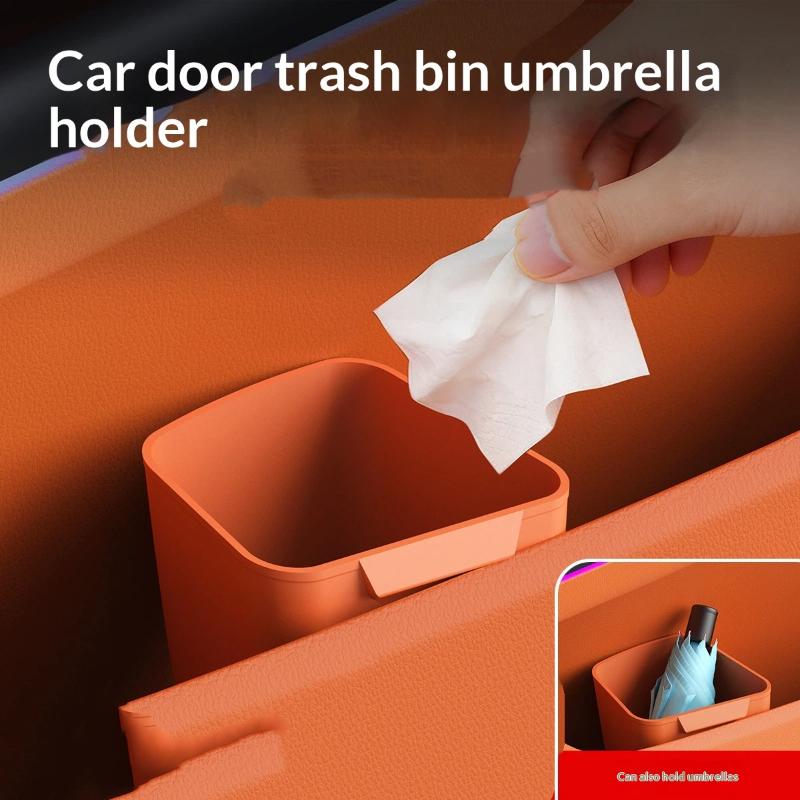 Nuovo Portabicchieri in Silico - Waterproof Car Trash Can With Lid recensione e prezzo