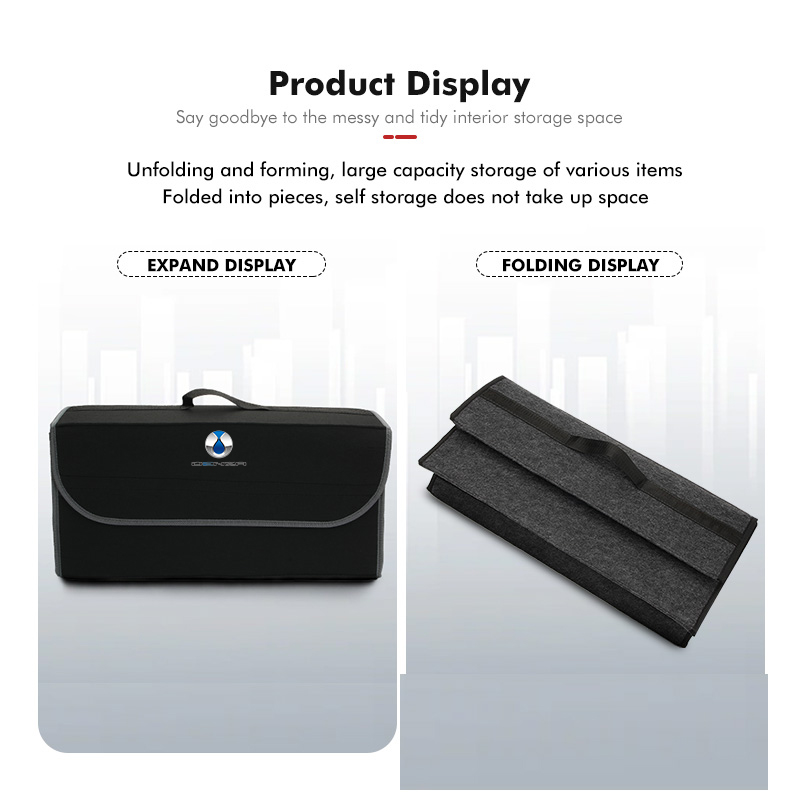 Organizer Pieghevole in Feltro - Car Trunk Organizer Foldable Storage Box recensione e prezzo