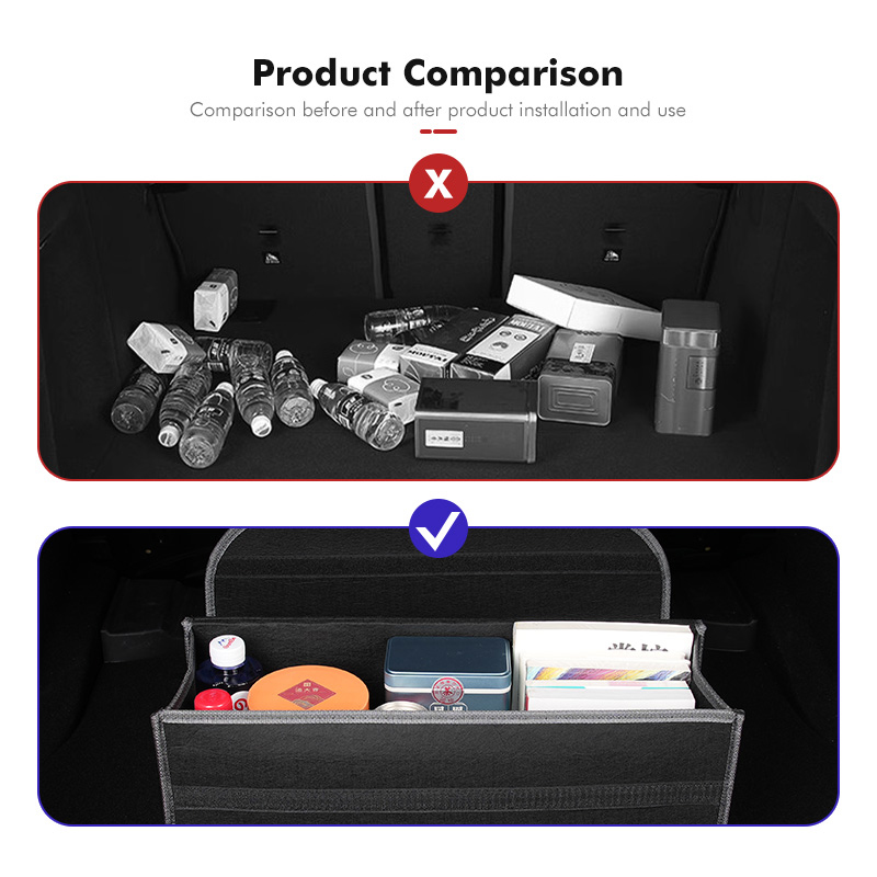 Organizer Pieghevole in Feltro - Car Trunk Organizer Foldable Storage Box recensione e prezzo