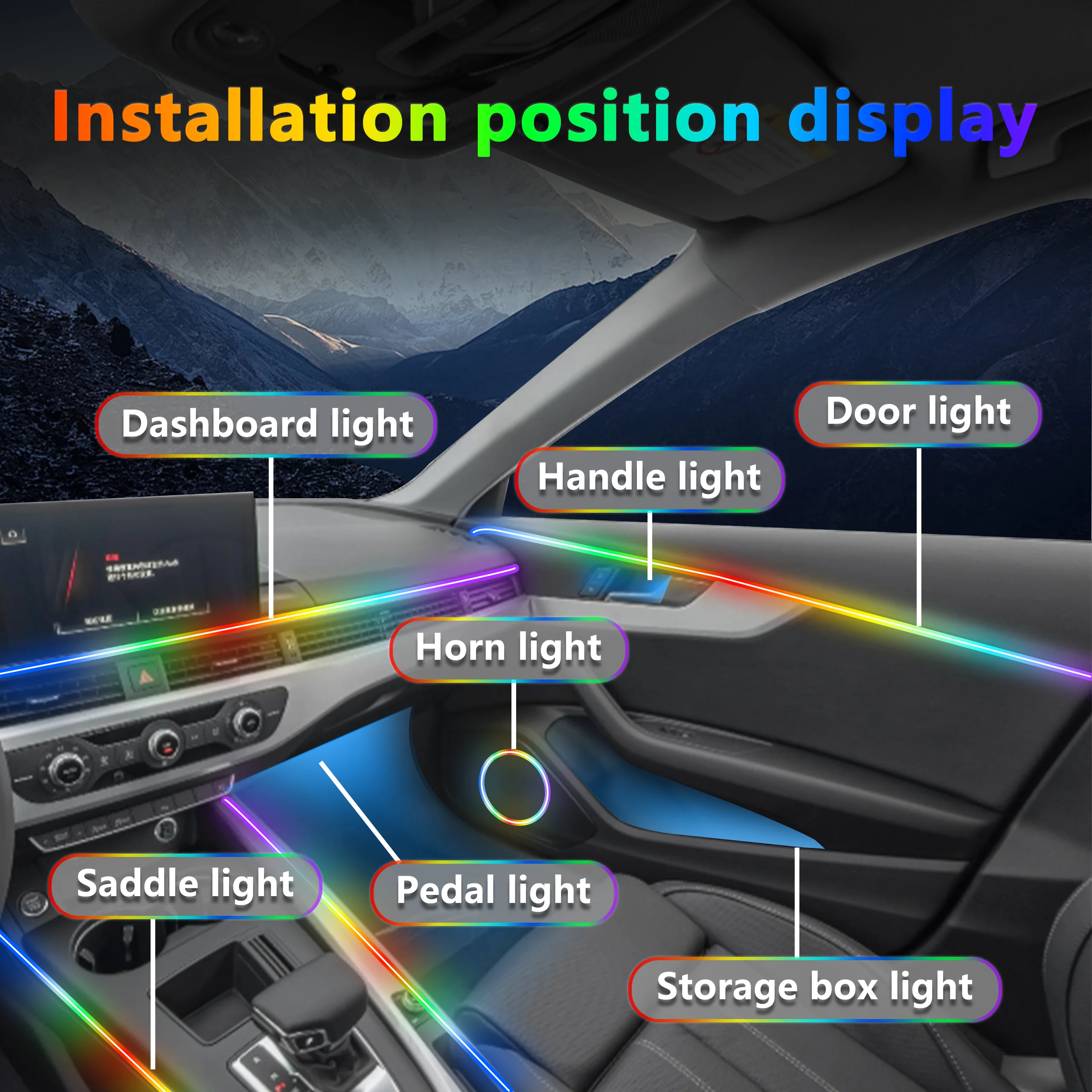 Kit di illuminazione ambiental - Led Ambient Interior Car Lights App Control recensione e prezzo